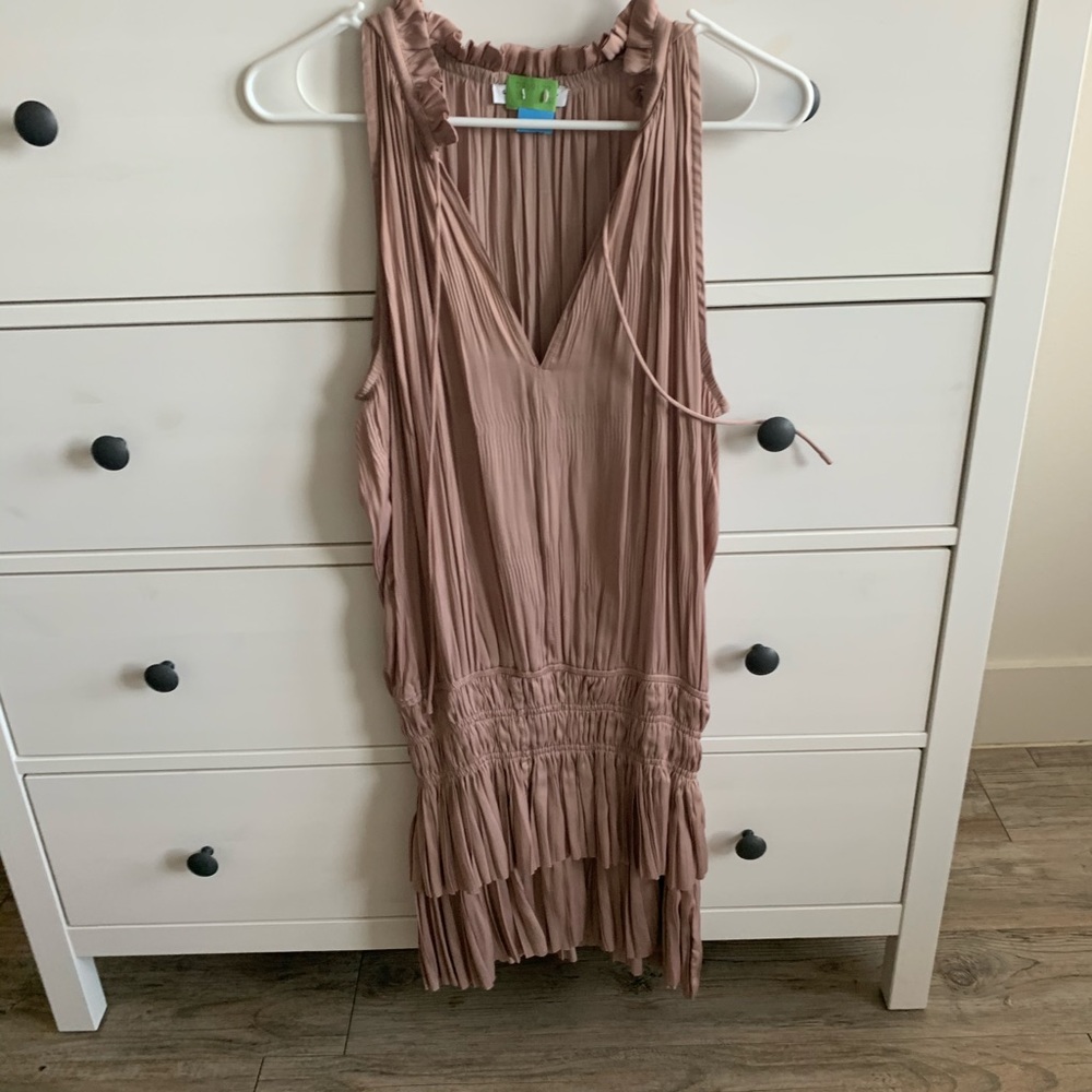 Pink silk dress